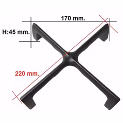 GRIGLIA 1 FUOCO IN GHISA PER PIANI COTTURA FRANKE Dimensioni diagonali 170mm x 170mm Altezza 45mm