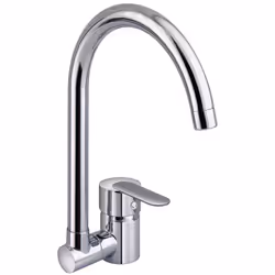 Miscelatore per lavello monoforo, sottofinestra con bocca ribaltabile, cromato. Il diametro della base è di 47 mm. Miscelator ...