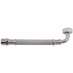 Flessibile: in acciaio inox AISI 304 DN13 attacchi 1/2”Maschio - 3/4”Femmina con curva Flessibile in acciaio inox AISI 304 DN ...