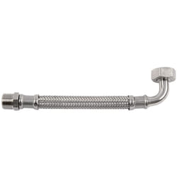 Idro Bric - Flessibile in acciaio inox 1/2' m - 3/4' f con curva 300 mm