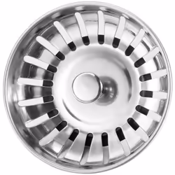 Cestello/tappo in acciaio inox per piletta basket