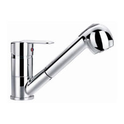 Idro Bric - Rubinetto lavello serie ray bocca girevole ed estraibile, cromato