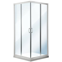 Idro Bric - Box doccia quadrato 77-79 x 77-79 x 185 bianco sp.6 mm