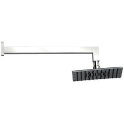 Idro Bric - Completo braccio doccia ottone con soffione piatto quadro