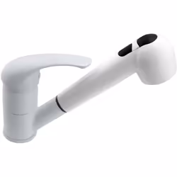 Miscelatore lavello monoforo sole con doccia estraibile da 150cm bianco - con scelta getto Miscelatore per Lavello dal Design ...