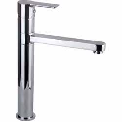 Miscelatore Dream a bocca alta ideale per i lavabi da appoggio a bacinella o per cucina. L'articolo è realizzato in ottone cr ...