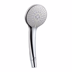 Doccetta: ABS cromato 3 gettI, anticalcare diametro 100 mm riduttore di portata 8 l-min attacco universale da 1-2 Doccia, ABS ...