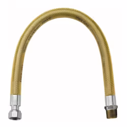 Tubo flessibile per gas combustibili in acciaio inox AISI304 rivestito con guaina Colore: giall. Femmina-maschio da 1/2”. Con ...
