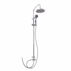 Colonna doccia dotata di soffione in ABS con un diametro di 20 cm e doccino a 5 funzioni. Colonna doccia serie AIRONE cromata ...