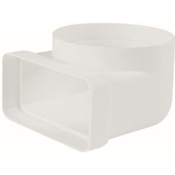 Idro Bric - Gomito 90gradi rettang. circolare 100-55x110 bianco per cappe