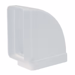 Gomito rettangolare orizzontale 55x100 mm bianco per cappe, 90 gradi. Gomito rettangolare orizzontale 55x100 mm bianco per ca ...