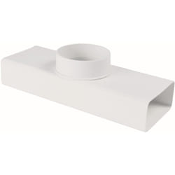 Idro Bric - Raccordo a t rettangolare tondo 55x110-100 bianco per cappe