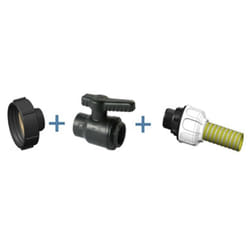Idro Bric - Set di collegamento a contenitori ibc con guarnizione in epdm 1' s60x6 - 1'M x 1' x25