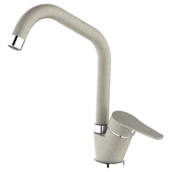 Idro Bric - Miscelatore lavello bocca alta finitura pietra con risparmio acqua – Serie Allen