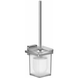 Idro Bric - cubo portascopino vetro satinato cromato