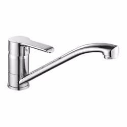 Miscelatore serie Ariel monocomando per lavello a bocca girevole, finitura cromata e cartuccia a dischi ceramici D 35 mm Misc ...