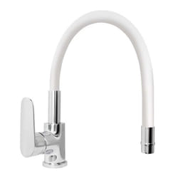 Idro Bric - Miscelatore lavello serie torpedo a bocca alta, bianco