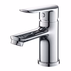 Miscelatore serie One monocomando lavabo, finitura cromata con leva in metallo e cartuccia a dischi ceramici D 35 mm Miscelat ...