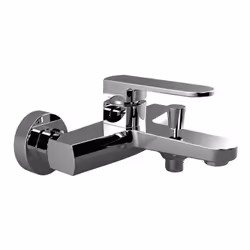 Miscelatore serie Eden monocomando vasca, finitura cromata, finitura cromata con leva in metallo e cartuccia a dischi ceramic ...