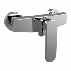 Miscelatore serie Eden monocomando esterno doccia, finitura cromata, finitura cromata con leva in metallo e cartuccia a disch ...