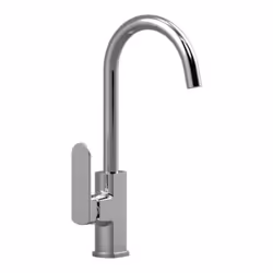 Miscelatore serie Eden monocomando lavello bocca alta, finitura cromata, finitura cromata con leva in metallo e cartuccia a d ...