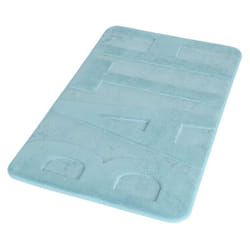 Idro Bric - Tappeto memory foam azzurro chiaro 45x75 cm