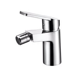 Rubinetto per bidet monocomando con leva in metallo e cartuccia a dischi ceramici con diametro da 35 mm. Il miscelatore è car ...