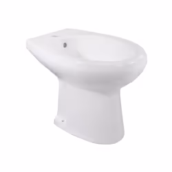 Bidet monoforo con installazione a pavimento. Il sanitario completo di troppopieno è realizzato in ceramica.Bidet monoforo co ...