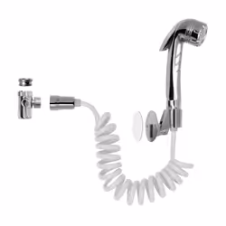 Doccia a pulsante Duplex Sally Cromato con flessibile estensibile a molla e supporto inclinabile Idro-bric BLIDUP0070CR Duple ...