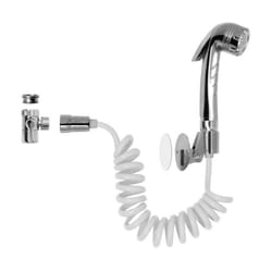 Idro-bric - Doccia a pulsante duplex sally cromato con flessibile estensibile a molla e supporto inclinabile blidup0070cr