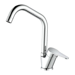 Idro Bric - Miscelatore lavello bocca alta in ottone cromato con risparmio acqua – Serie Allen
