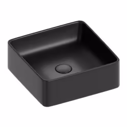 Lavabo d'appoggio quadrato largo 36 cm, profondo 36 cm e alto 13 cm. L’articolo è realizzato in ceramica e vetrochina con fin ...