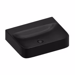 Lavabo d'appoggio rettangolare alto 13,5 cm, largo 60 cm e profondo 47 cm. L’articolo è realizzato in ceramica e vetrochina c ...