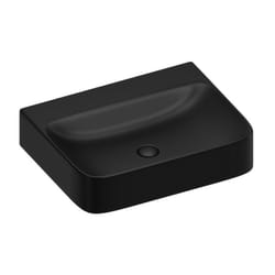 Lavabo d'appoggio nero opaco in ceramica da 60x47 cm - Serie Nordic