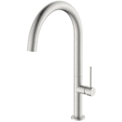 Idro Bric - Miscelatore lavello bocca alta in acciaio spazzolato con risparmio acqua – Serie Detroit