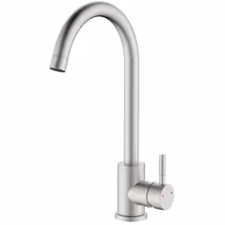 Miscelatore monocomando per lavello dotato di bocca alta girevole e di aeratore per il risparmio dell’acqua (portata limitata ...