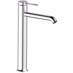 Miscelatore alto per lavabo realizzato in ottone con finitura cromata lucida e leva in metallo. L’articolo è alto 29,6 alto c ...