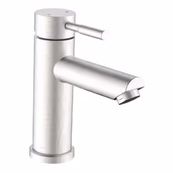 Miscelatore monocomando per lavabo con finitura spazzolata, realizzato in acciaio SS304 e dotato di rompigetto a risparmio d’ ...