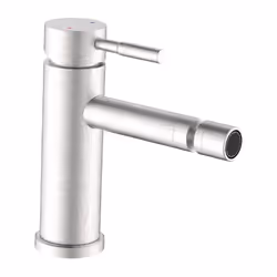 Miscelatore monocomando per bidet con finitura spazzolata, realizzato in acciaio SS304 e dotato di rompigetto a risparmio d’a ...