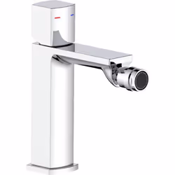 Miscelatore monocomando bidet Domus, realizzato in ottone, finitura cromo, manopola senza leva in metallo, rompigetto risparm ...
