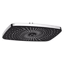 Soffione doccia largo 30 cm e profondo 19 cm. L’articolo monogetto è realizzato in abs con finitura di colore nero.Soffione d ...