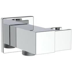 Idro Bric - Presa d'acqua snodabile in ottone con supporto doccetta quadra