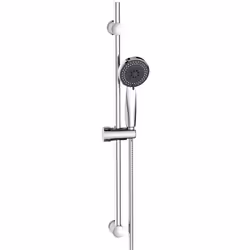 Saliscendi Tiglio in metallo cromato con doccia tre gettiSet saliscendi Tiglio realizzato in metallo cromato, doccia 3 getti, ...