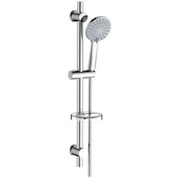 Idro Bric - Set saliscendi doccia con 2 supporti regolabili asta 25mm cromo leonida idrobric sapsal0153cr