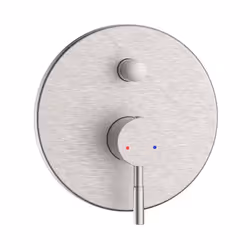 Miscelatore monocomando per incasso doccia dotato di deviatore e realizzato in acciaio spazzolato.Miscelatore monocomando per ...