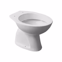 Il vaso con scarico a pavimento Serie Volga è progettato per bagni moderni. Realizzato in ceramica bianca, offre un design el ...