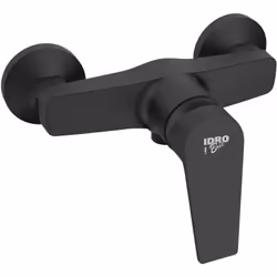 Il miscelatore esterno doccia Serie Milton in nero opaco è una scelta moderna ed elegante. Con una larghezza di 17,6 cm, una  ...