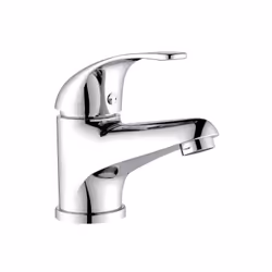 Il miscelatore lavabo Serie Adam in ottone cromato combina stile classico e funzionalità. Con un'altezza di 13 cm e una profo ...