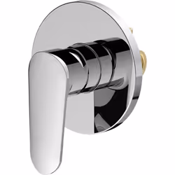 Il miscelatore incasso doccia Serie Remi in ottone cromato è ideale per bagni moderni. Con un diametro di 11,5 cm e una profo ...
