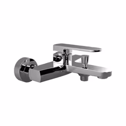 Il miscelatore vasca Serie Rover in ottone cromato è perfetto per bagni moderni. Con una profondità di 20 cm e un interasse r ...